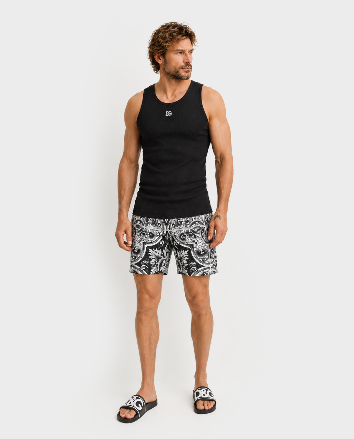 Czarny bawełniany tank top - Image #2