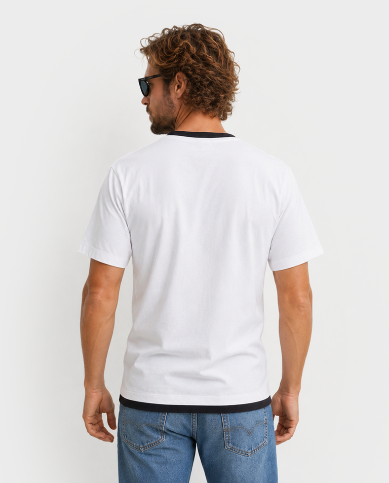 Biały t-shirt z logo - Image #3