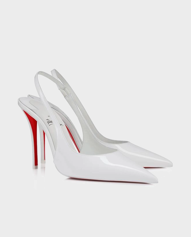 Białe szpilki Miss Z Sling Back 100 - Image #2
