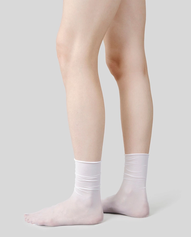 Białe skarpetki Lina (2-pack)