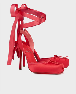 Czerwone szpilki Cassia Lace Up 100 - Image #2