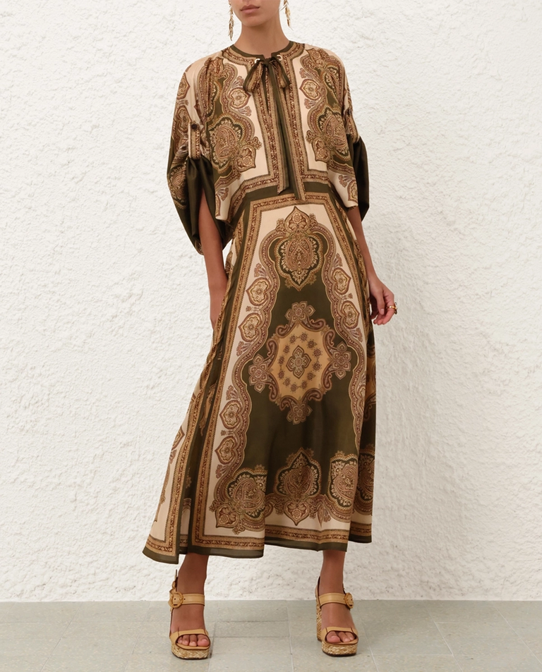 Jedwabna sukienka Mahon Tunic Midi