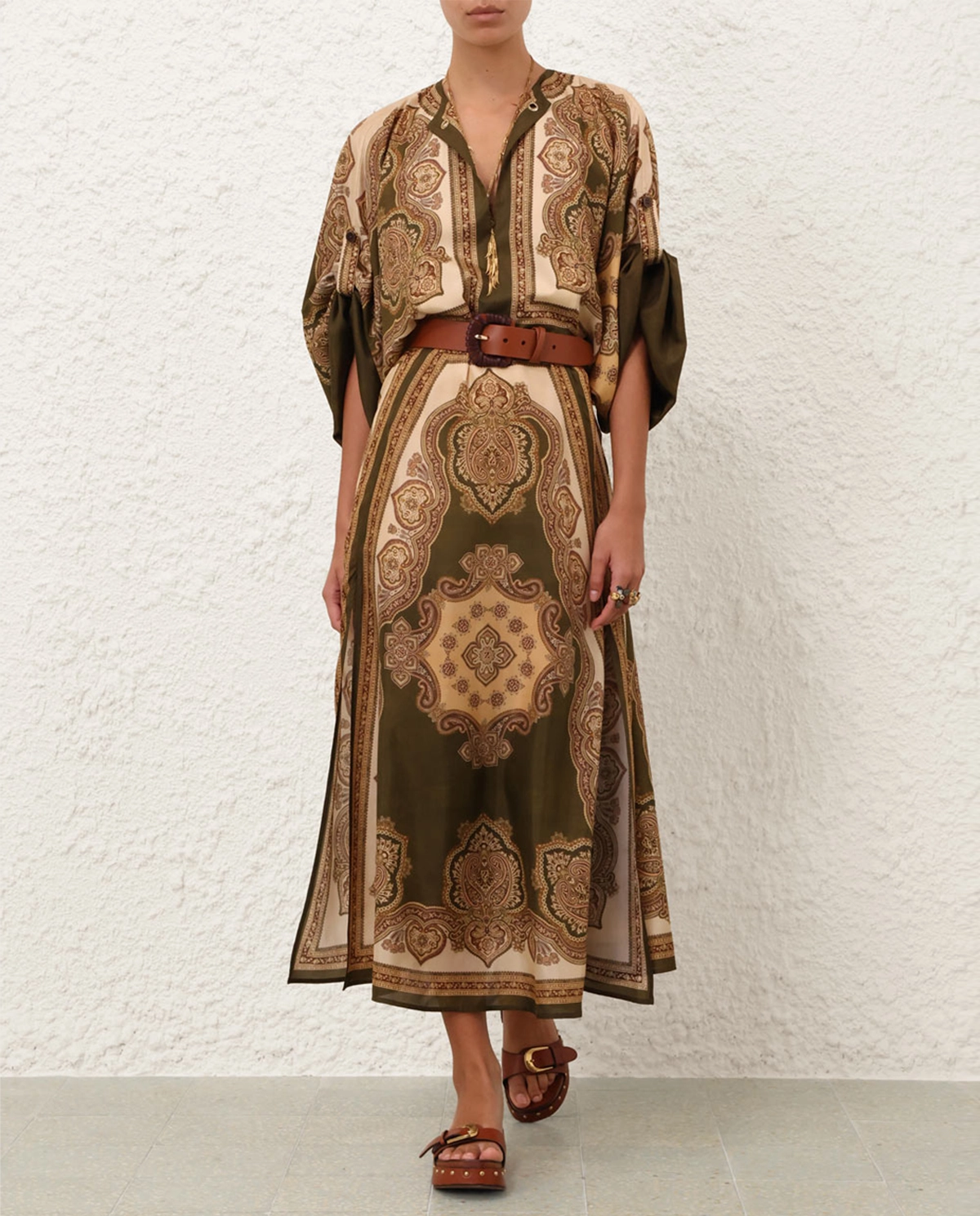 Jedwabna sukienka Mahon Tunic Midi - Image #3