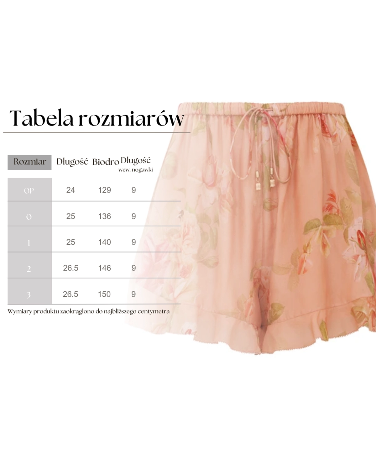 Krótkie spodenki z falbanką Roselight - Image #7