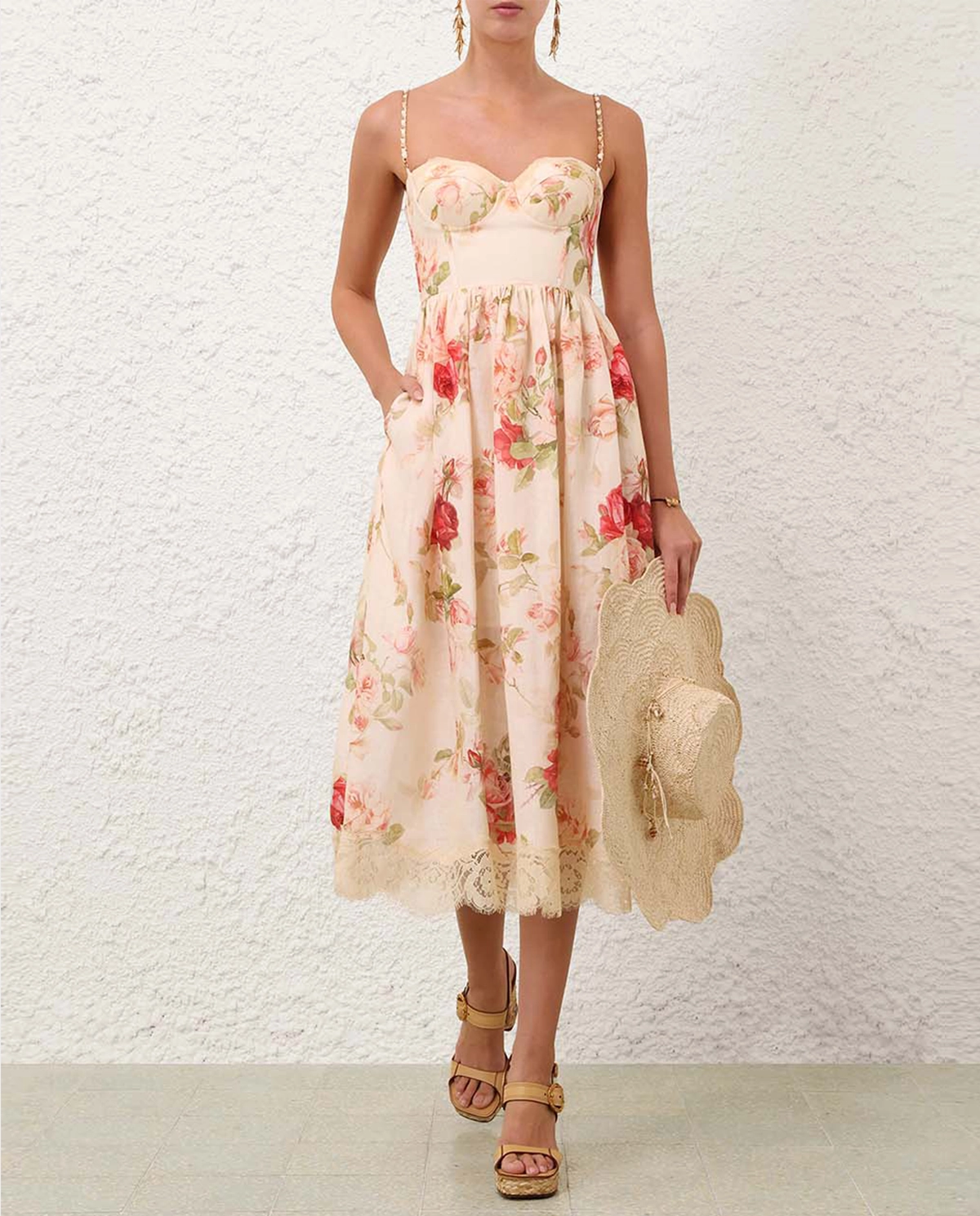 Sukienka w kwiaty Roselight Midi - Image #0