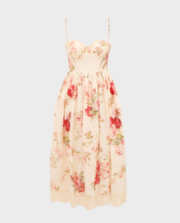 Sukienka w kwiaty Roselight Midi - Image #1