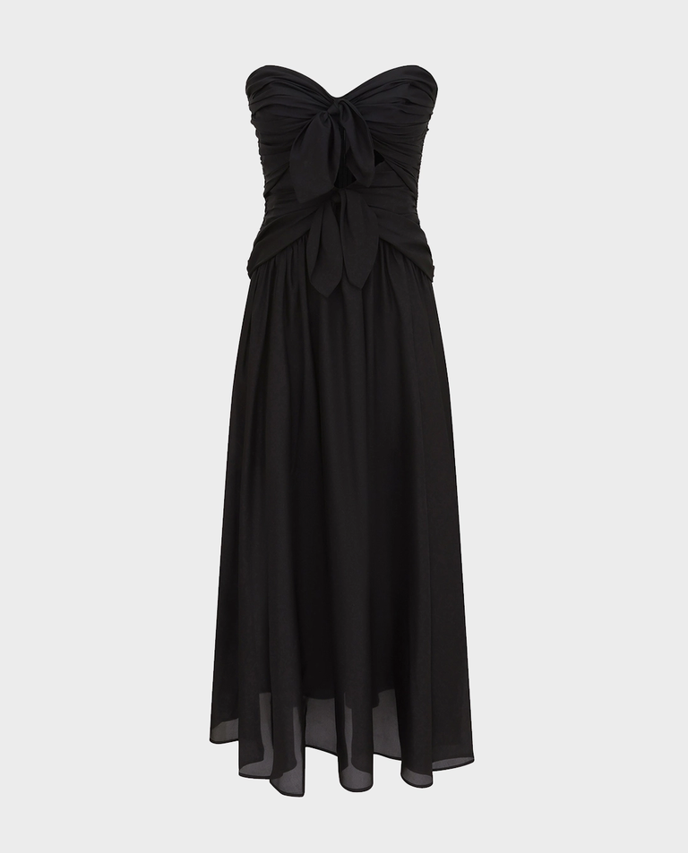 Czarna sukienka Aster Midi