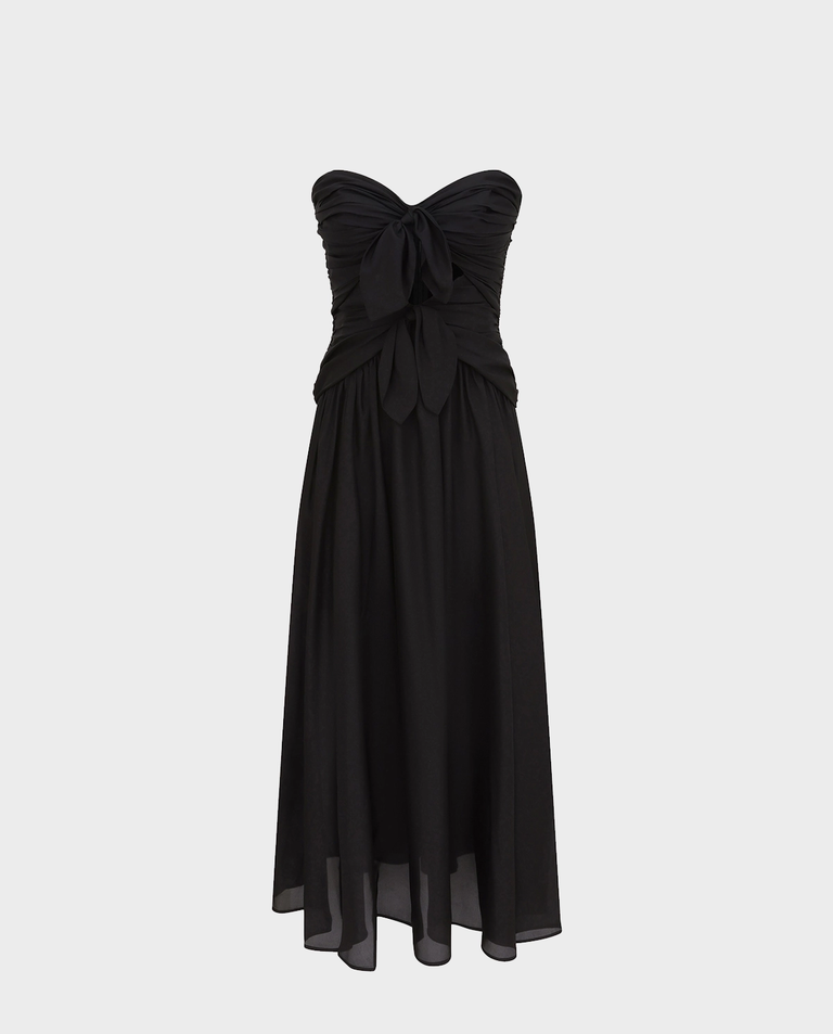 Czarna sukienka Aster Midi