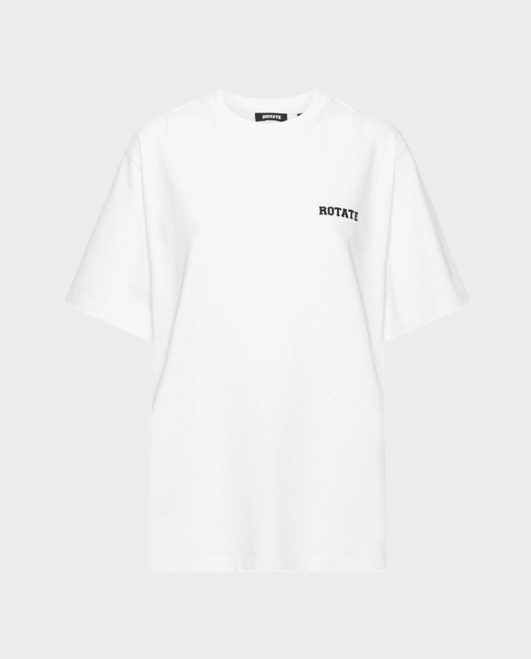Biały t-shirt oversize z logo