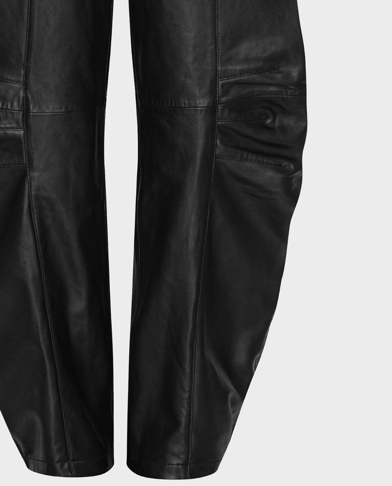 Czarne skórzane spodnie - Image #4