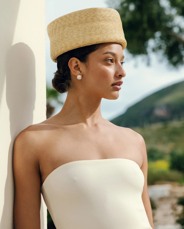 Kapelusz Natural Straw Pillbox