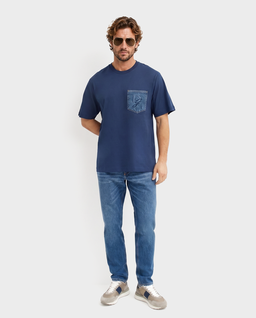 Jeansy slim-fit z  plakietką z logo - Image #1