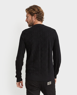 Czarny jedwabny sweter - Image #3