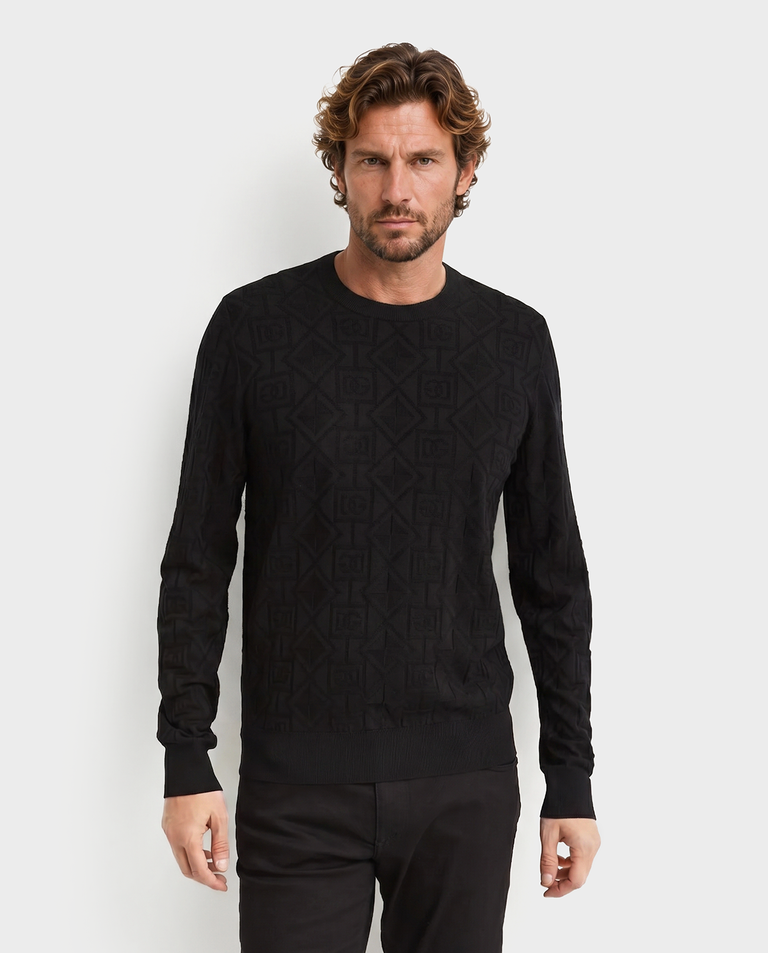 Czarny jedwabny sweter