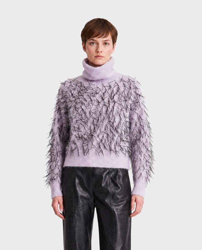 Fioletowy sweter Eldi