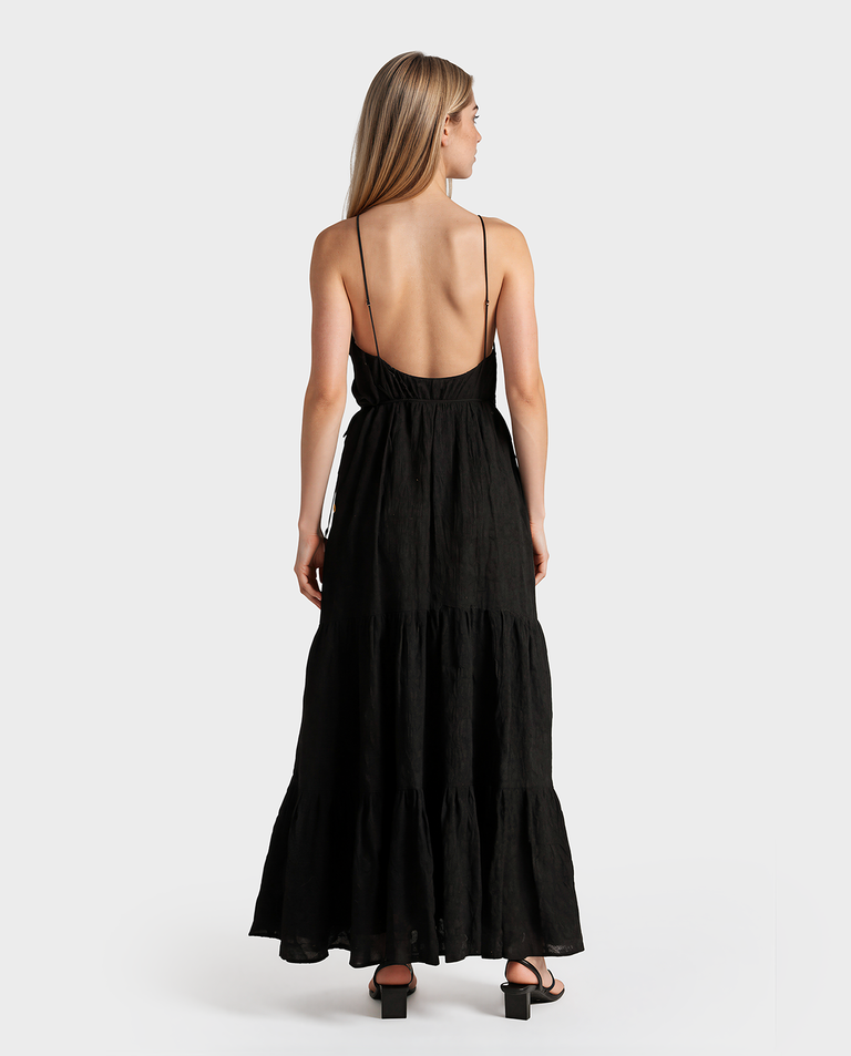 Czarna sukienka maxi Fiorella - Image #2