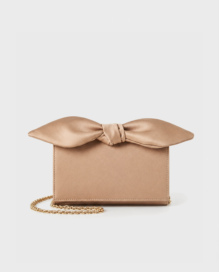Satynowa kopertówka Bow Tie Mini