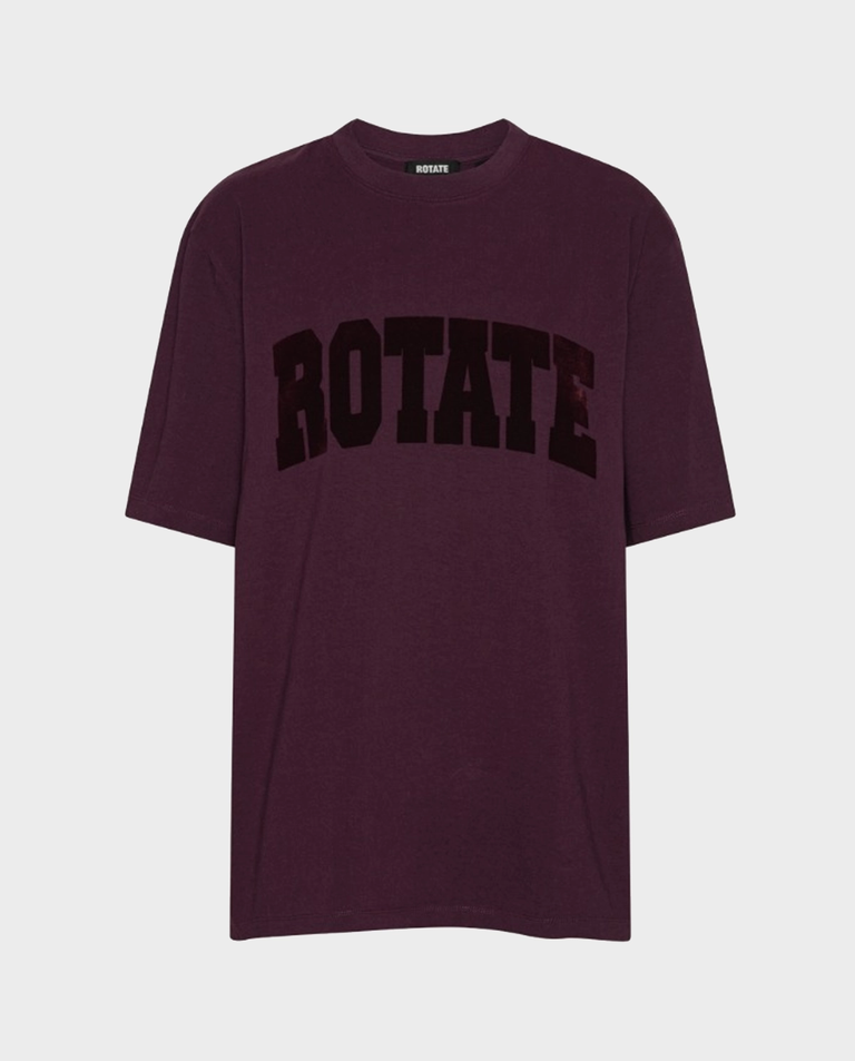 Bordowy t-shirt z logo