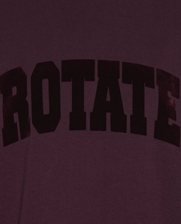 Bordowy t-shirt z logo - Image #4