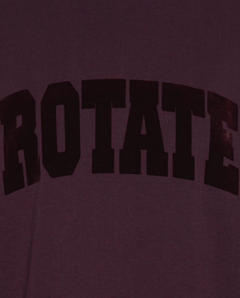Bordowy t-shirt z logo - Image #4