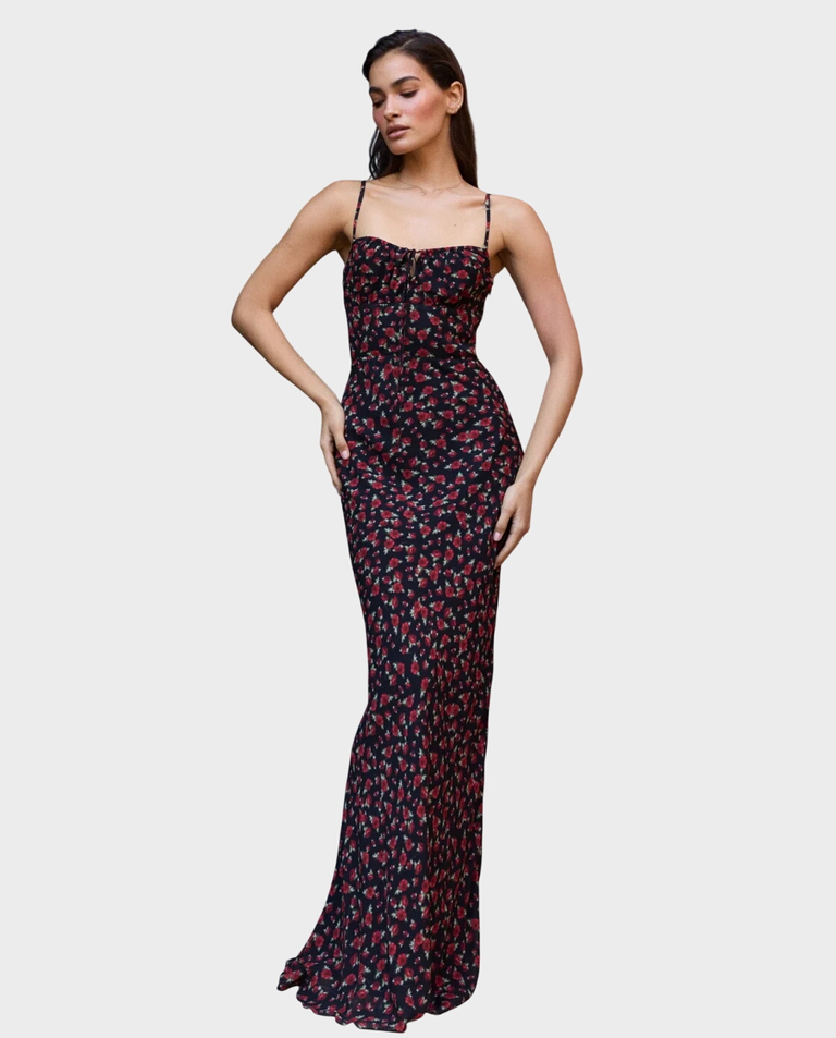 Maxi sukienka w kwiaty Roseline