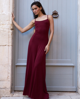 Bordowa maxi sukienka Mel - Image #1