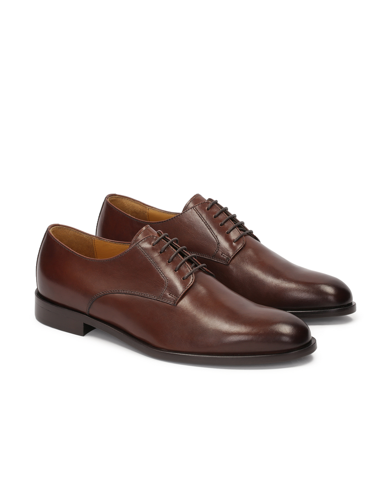 Brązowe eleganckie półbuty męskie z kolekcji limitowanej Walter - Image #3