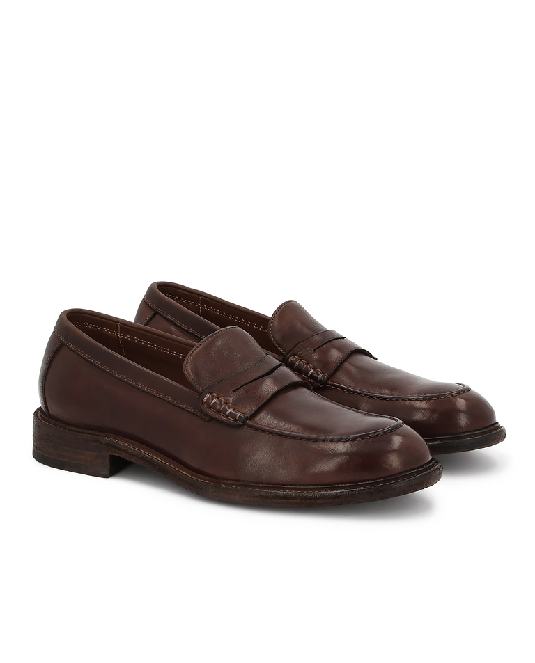 Eleganckie skórzane loafersy Grantes - Image #2