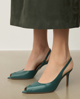 Czółenka slingback z wydłużonymi otwartymi noskami Basilia - Image #1