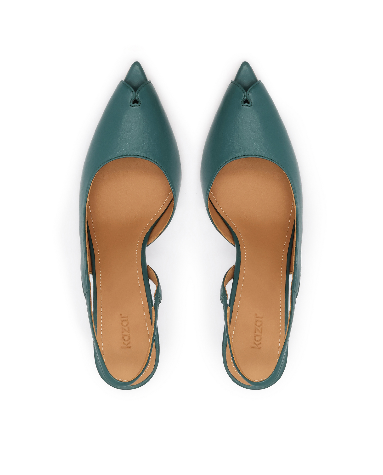 Czółenka slingback z wydłużonymi otwartymi noskami Basilia - Image #4