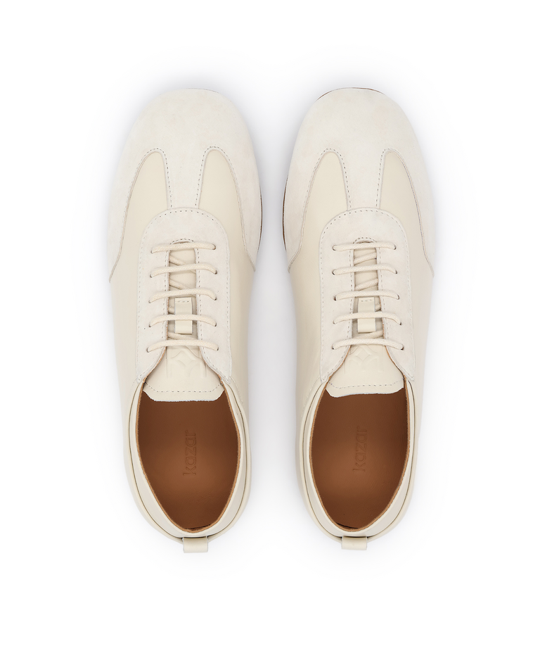 Sneakersy z gładkiej skóry i zamszu Monroe - Image #4