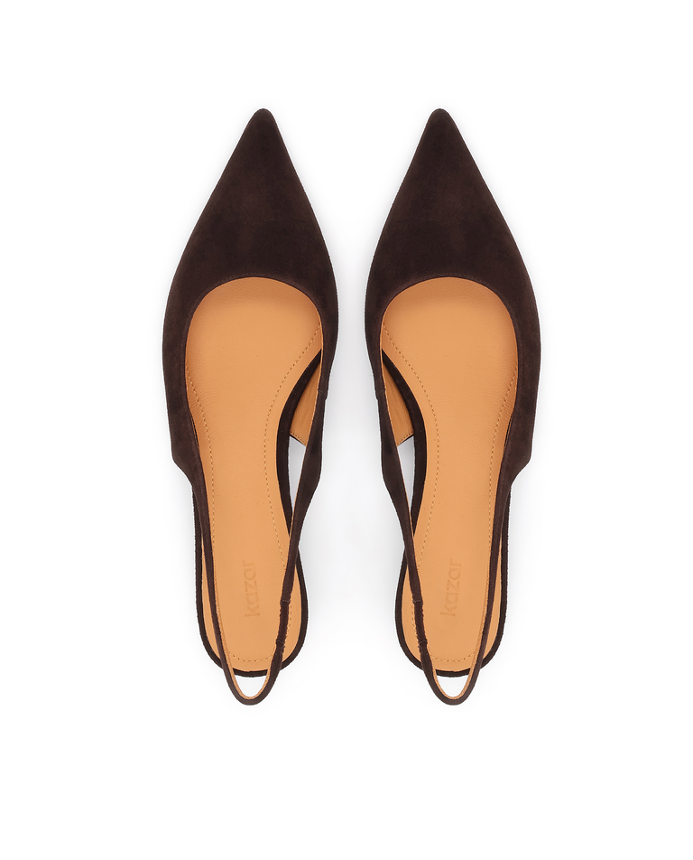 Czółenka slingback na koturnie Adala - Image #4