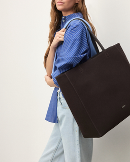 Duża torebka shopper z zamszu Dairine - Image #1