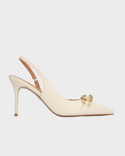 Czółenka slingback w odcieniu złamanej bieli Basilia - Image #0