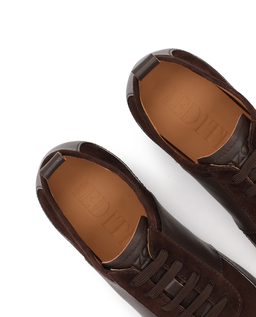 Brązowe sneakersy z zamszu i skóry naturalnej  Varita - Image #4