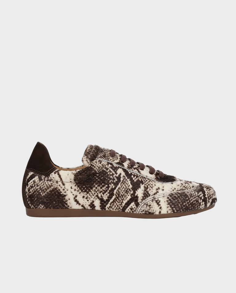 Damskie sneakersy ze skóry z naturalnym włosiem Neria