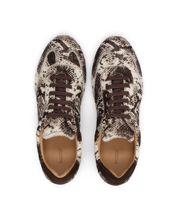 Damskie sneakersy ze skóry z naturalnym włosiem Neria - Image #4