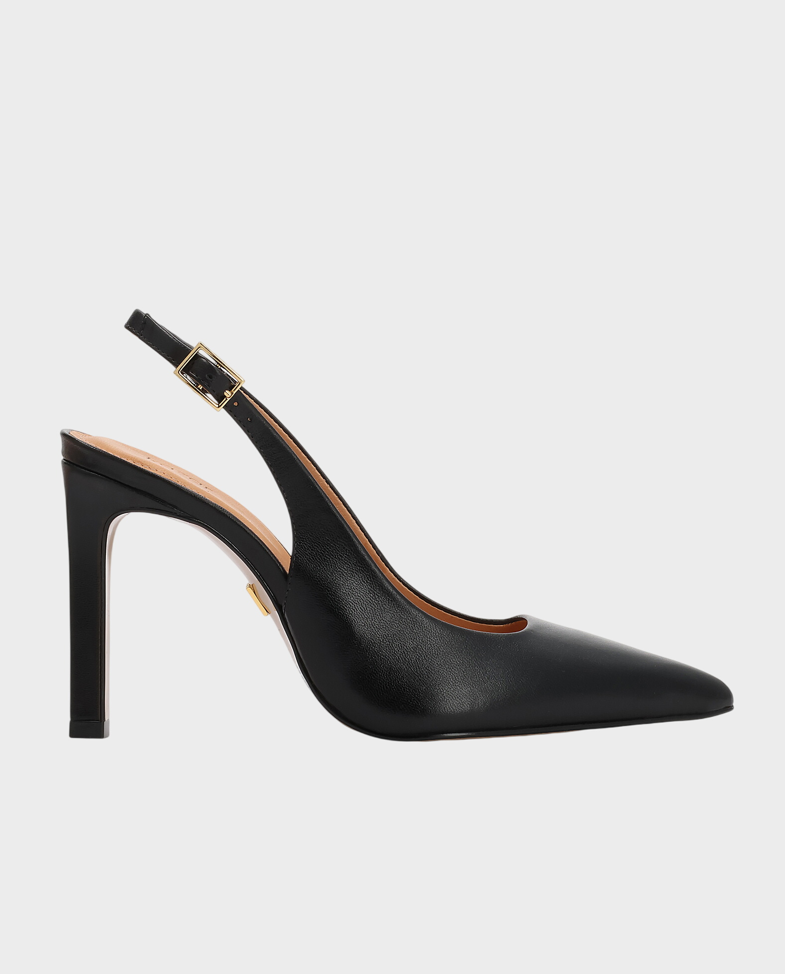 Czarne skórzane czółenka slingback Nirea - Image #0