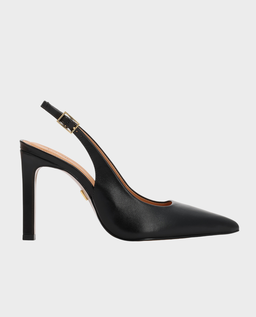 Czarne skórzane czółenka slingback Nirea - Image #0