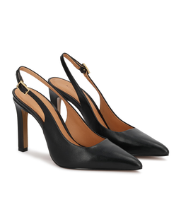 Czarne skórzane czółenka slingback Nirea - Image #2