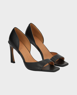 Czarne czółenka peep toe Elverine - Image #0