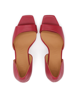 Ciemnoróżowe czółenka peep toe Elverine - Image #3