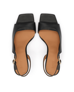 Czarne sandały slingback z wyciętą cholewką Silane - Image #4