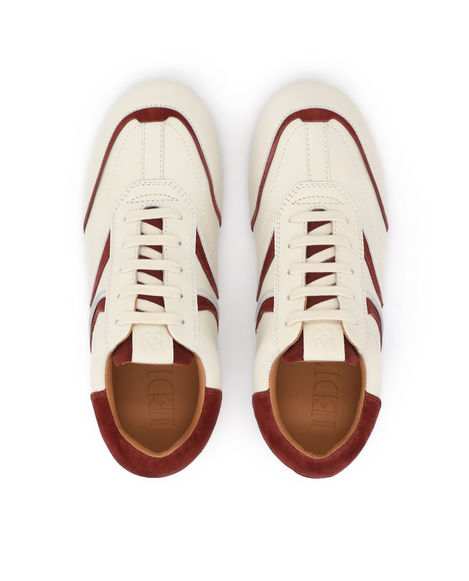 Skórzane sneakersy w stylu vintage Evrin - Image #3