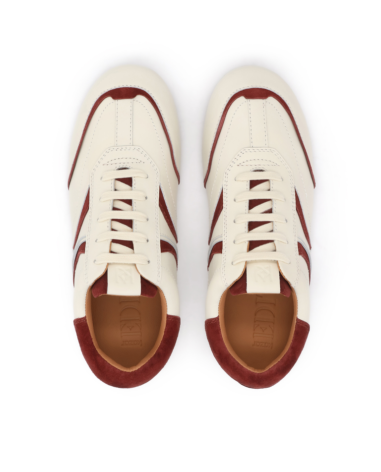 Skórzane sneakersy w stylu vintage Evrin - Image #3