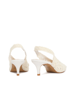 Ślubne czółenka slingback z haftowaną cholewką Florina - Image #2