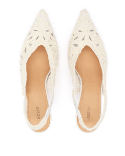 Ślubne czółenka slingback z haftowaną cholewką Florina - Image #3