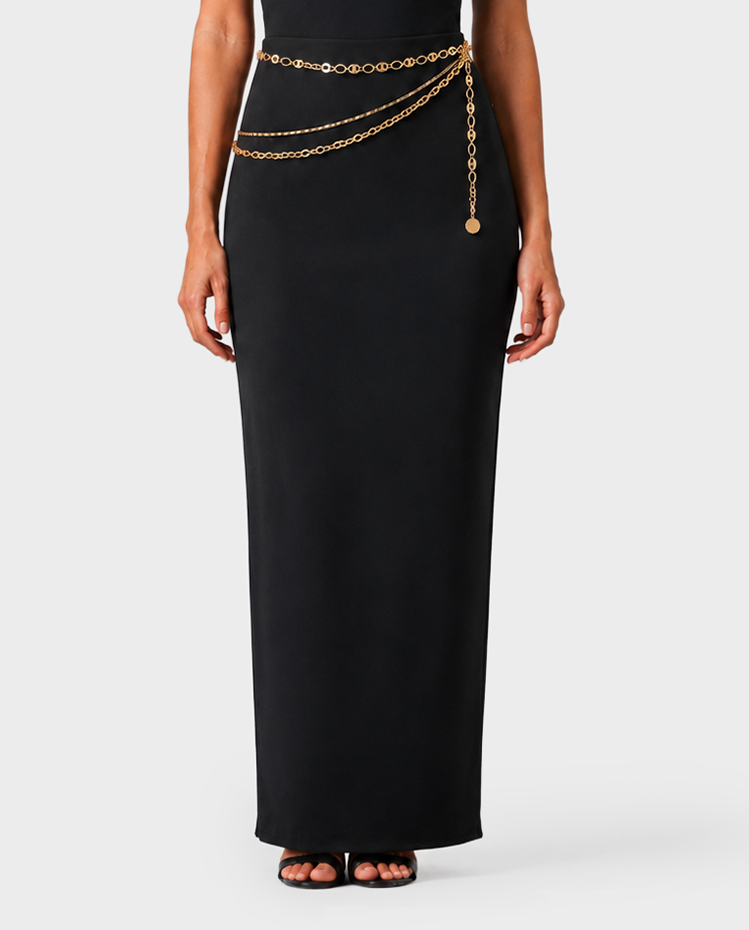 Czarna spódnica maxi