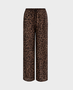 Lekkie spodnie z wiskozy Yasmine Leopard - Image #0