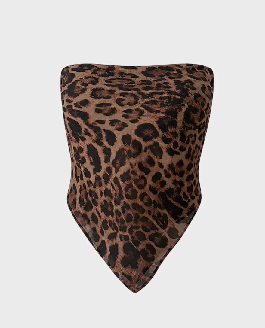Lekki top z wiskozy Yasmine Leopard - Image #0